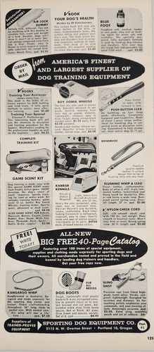 1958 print sporting dog - print, ad